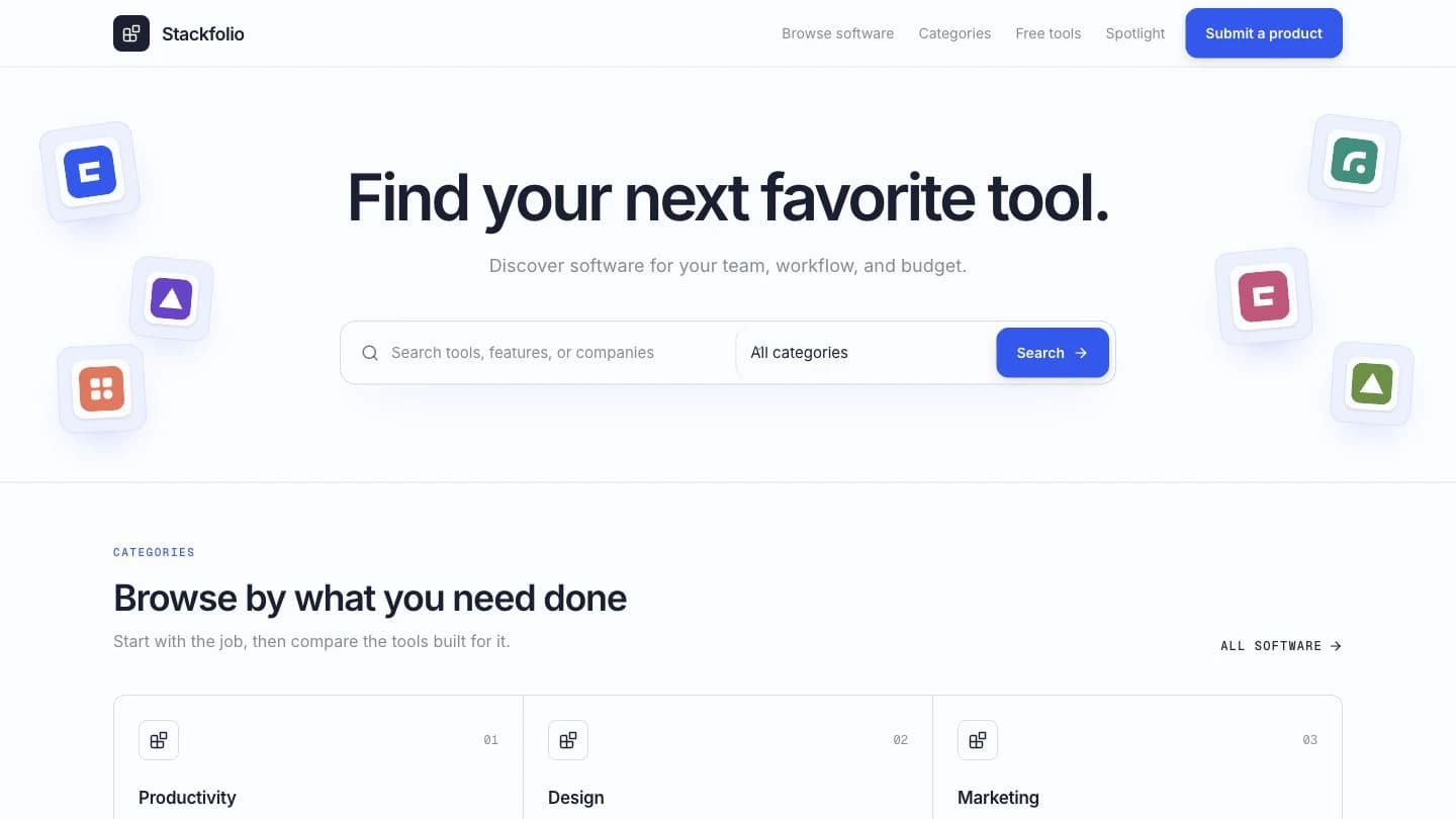 SaaS template example site