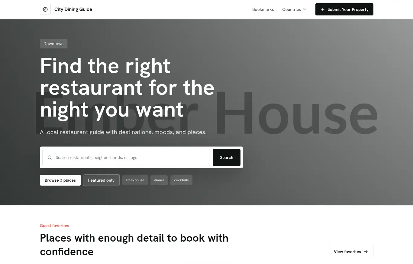 Location Directory template preview